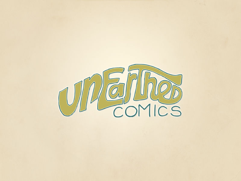 Unearthed Comics hand drawn logo