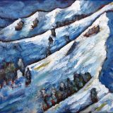 Alpine Meadows 1, 8 in x 10 in, acrylic on canvas – SOLD