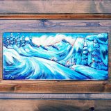 Alpine Mornings, acrylic on cabinet door (ready to hang); 17.75in x 27in; SOLD