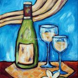 Chardonnay, acrylic on canvas, 11 in x 14in, – SOLD