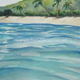Fiji Island, Watercolor on paper, 21.25 in x 14 in – SOLD