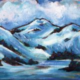 Perfect Ski Day – 8 in x 10 in acrylic on canvas $140