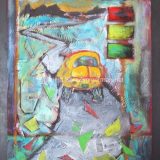 Road Trip
24 in x 20 in, Mixed media on canvas, framed – SOLD