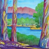 Schwan Lake, Watercolor on Paper- 13.75 in x 10.75 in -SOLD