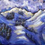 Squaw (Powder Day) – 11 in x 14 in, acrylic on canvas, SOLD