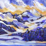 Squaw Sunset – 11 in x 14 in, acrylic on canvas, SOLD