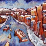 Truckee (First Snow), Acrylic on paper- 8 in x 10 in – SOLD 
