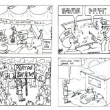 Comics from my Cabin Fever series for the Sierra Sun newspaper