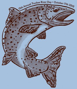 Truckee River Wateshed Council's Truckee River Day fish shirt illustration 2010