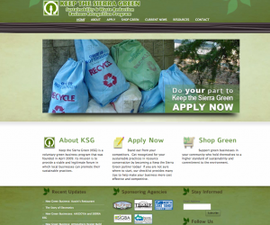 Keep the Sierra Green website