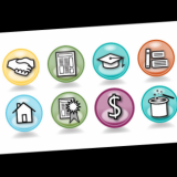 Here's a sample icon set for My eCoach, an online learning community. These are a handful of my favorites from the 50 I designed.