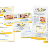 Branding for Judy Cole (Facebook, Business cards, newsletter, and rack cards)