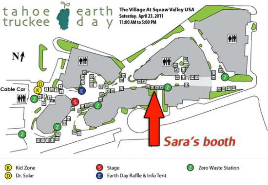 Sara's booth at Earth Day 2011
