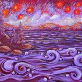 Evening Dreamtime on Tahoe – acrylic on canvas- 16 in x 20 in – Not For Sale