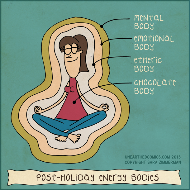 Yoga cartoon from Unearthed Comics
