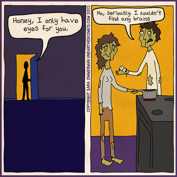 Free Halloween cartoon about zombies and good husbands