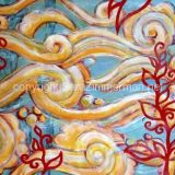 Flowing, Acrylic on unstretched canvas, 64 in x 34 in – (reg. $1500) SALE: $750