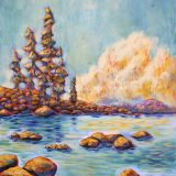 Lake Tahoe Peace – 40 in x 30 in acrylic on canvas – (reg. $1300) SALE: $650