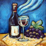 Pinot Noir, acrylic on canvas, 12in x 12in – SOLD