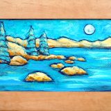 Tahoe Subtleties, acrylic on wood, framed at 26.75inx15.25in, (reg. $325) SALE $162.50