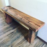 Rustic Bench from reclaimed Truckee barn beam – $620
