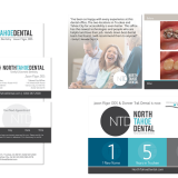 logo design, branding, stationery, social media branding, plus web design and development for North Tahoe Dental – dentist logo and websites