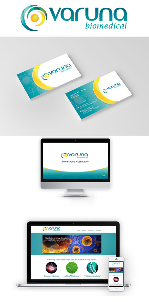 graphic design and branding and web design for biomedical company